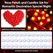 Rose Petals and Candles Set for Romantic Decoration, 3000 Pcs Red Rose Petals and 36 Pcs Heart Candle Lights for Special Night